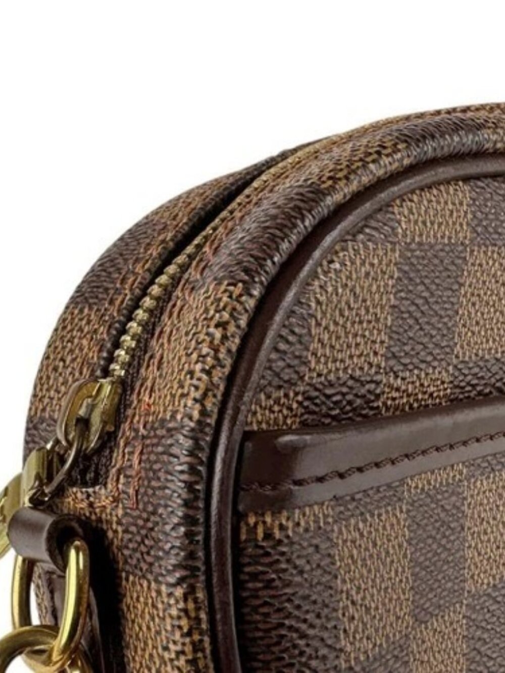 Auth LOUIS VUITTON Damier Ebene Ipanema Pochette Shoulder Bag Brown N51296 z7333 - Picture 6 of 12
